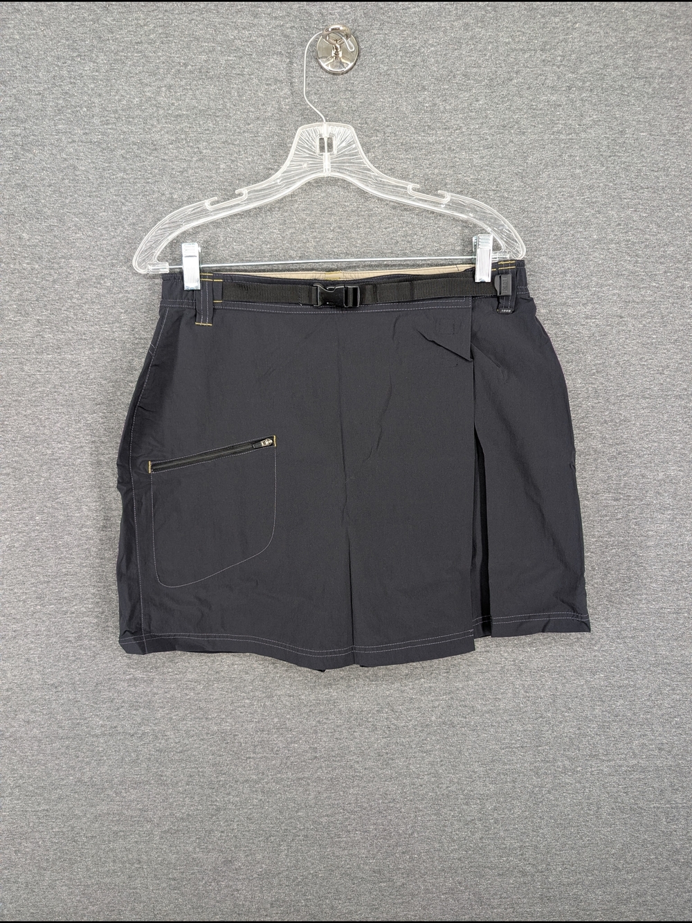 REI Co-op Women's Black Hiking Skort Featuring a Built-In Belt